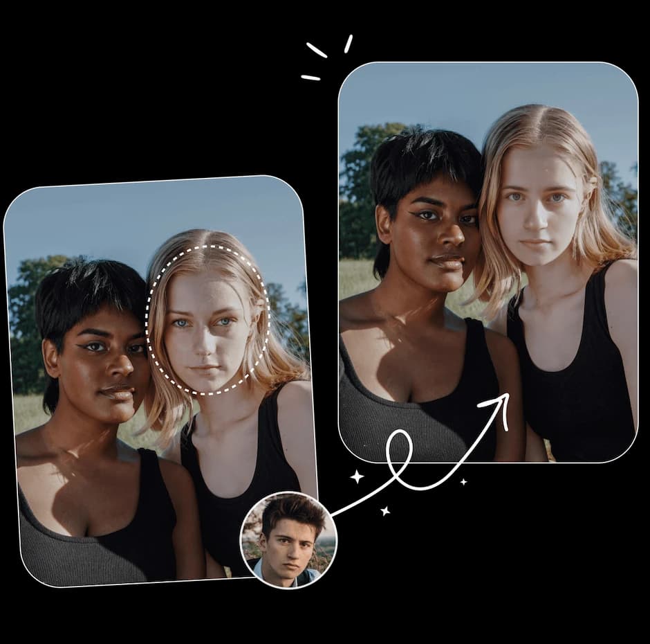 multiple face swapping sample
